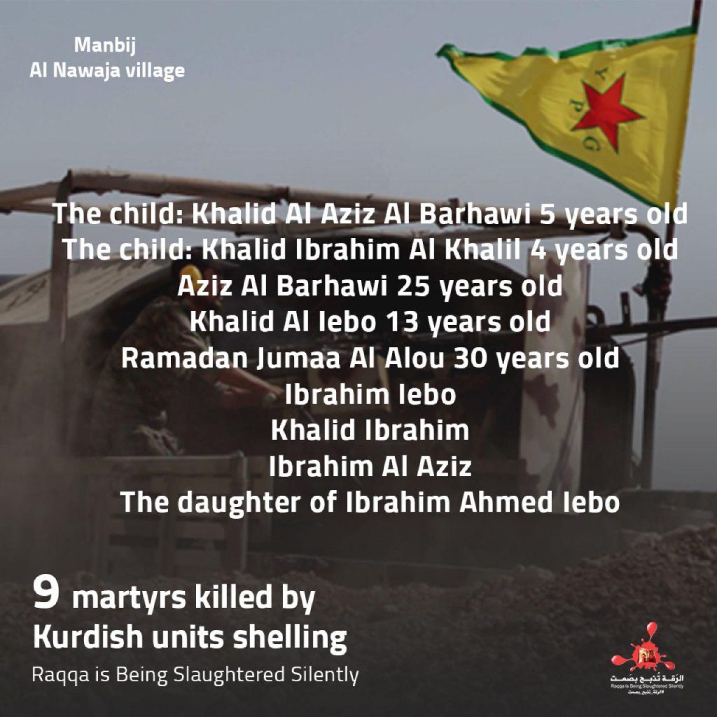 Statistics for the battles in ‪Manbij‬ From 17.July to 29.July "2016"